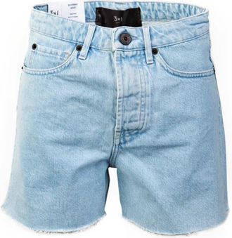 3x1 Denim Shorts met Raw Edge - Dames - Denim shorts - Blauw - M - Denim - Korte Broeken