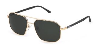 Fila SFI300V Polarized 300P Mens Sunglasses Gold Size 58