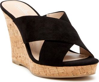 Charles by Charles David Latrice Wedge Sandal in Black-Ms at Nordstrom Rack, Size 8.5