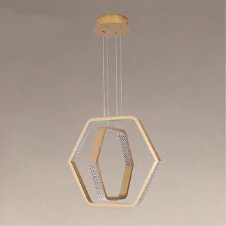 Trade Shop Trade Shop - Copy Of Lampadario A Sospensione Led 48w Esagonale Effetto Cristallo Moderno Bianco 31838