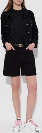Dolce & Gabbana Denim Shorts, Womens, Black
