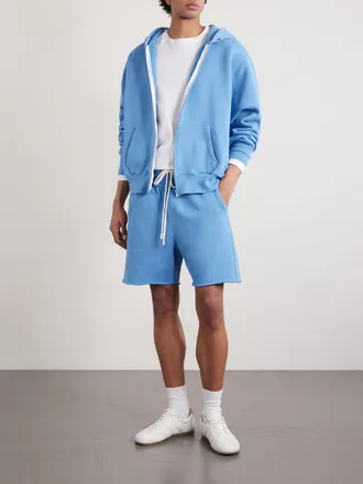 Les Tien Garment-Dyed Cotton-Jersey Zip-Up Hoodie