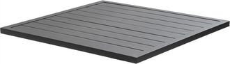 Oviala Mesa cuadrada de aluminio gris de 60x60cm