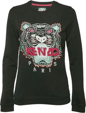 Kenzo Sweater met geborduurde tijger - Zwart