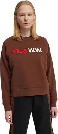 Wood Wood Oversized crew sweatshirt - Dames - Sweatshirts - Bruin - L - Hoodies & sweatvesten