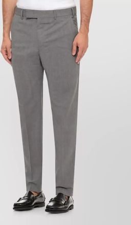 Pantaloni Torino straight-leg virgin wool tailored trousers