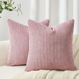 OEM Fundas De Almohada De 50 X 50 Cm, Rosas, Juego De 2, A Rayas, Para Sof&aacute;, Coj&iacute;n Decorativo, Decoraci&oacute;n Del Hogar, Habitaci&oacute;n Infantil, Dormitorio