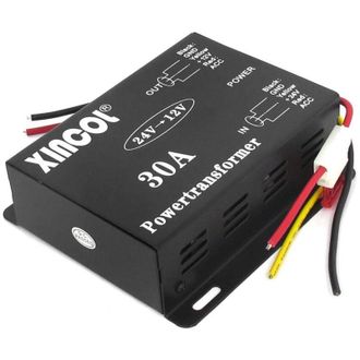 OEM Convertidor Dc 24 V A 12 V - 30 A - Para Camion Bus Camping Car - 12 X 12 X 4 Cm - Terminal De Conexion - 1 Unidad