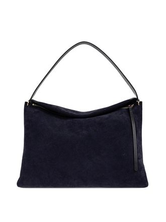 Wandler Penelope Shoulder Bag In Navy Blue Suede