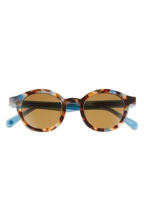 Eyebobs TV Party 44mm Polarized Round Sunglasses in Iceberg Blue/brown/brown at Nordstrom