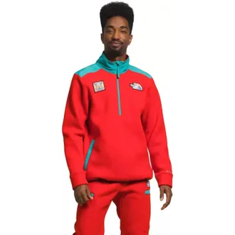 The North Face Alpine Polartec 0 Sweatshirt Mens Red Fleece Pullover KFC399