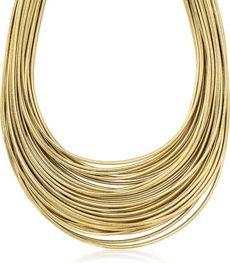 Ross-Simons Italian Multi-Strand Flex Necklace With 18kt Gold Over Sterling