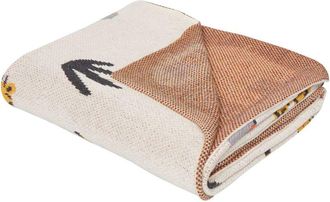 Beliani Manta Moderna Habitaci&oacute;n Infantil Algod&oacute;n Multicolor Motivo Animal 130 X 170 Cm Sameo