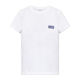 American Vintage Tops, Dames, Wit, L, Katoen, Ykobow T-shirt