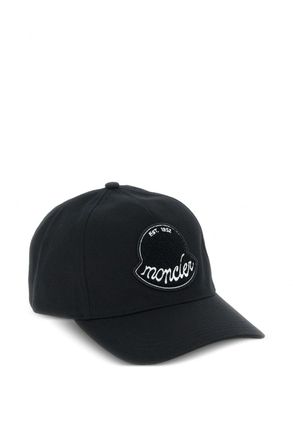 Moncler BRANDED BASEBALL CAP Size: OS, colour: BLACK