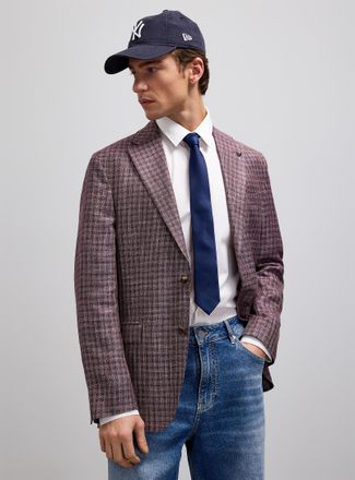 Jack Victor Mens Violet check jacket
