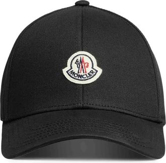 Moncler Cappello da baseball con applicazione logo - Nero