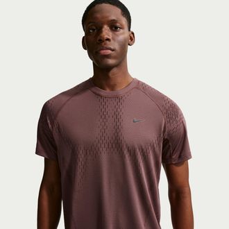 Nike Mens Stride Plus Dri-FIT ADV Short-Sleeve Running Top in Purple | IF2088-503