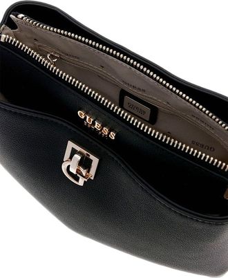 Guess Womens Crossbody Bag Black Polyurethane Crossbody-bags