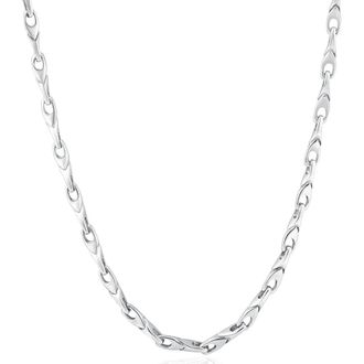 Pompeii3 Mens Seed 14k Gold (41gram) or Platinum (77gram) 4mm Link Chain Necklace 22