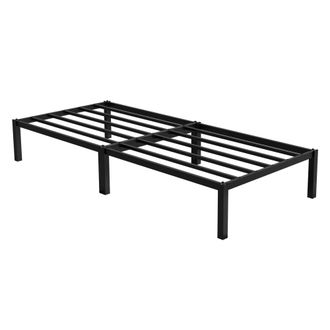 ML Design Cama de estructura metalica 90 x 200 cm negro dormitorio individual