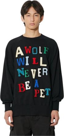Undercover Gebreide sweater met patroon - Heren - Sweatshirts - Veelkleurig - L - Katoen - Hoodies & sweatvesten