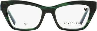 Longchamp LO2762 Arching Brow Line Eyeglasses - Green