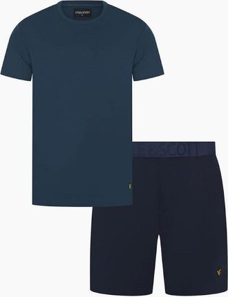 Lyle & Scott Lyle And Scott Mens Idris Crew Neck Short Sleeve Lounge Set - Navy - Size: 35/34/32/40