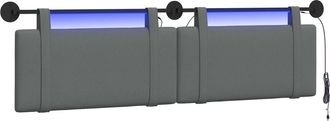 vidaXL Cabecero Colgante Gris Oscuro Tela Vidaxl