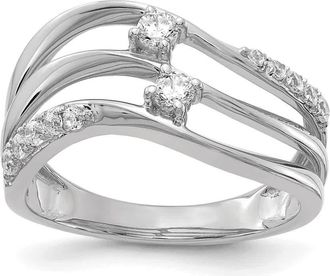 Diamond2Deal 14k Gold Lab Grown Diamond Wedding Band Ring 0.3Ct Clarity- VS Color- G-H