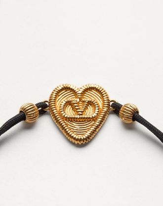 Valentino Garavani Bracciale Fil Perdu Valentino Garavani In Cotone Cerato Donna NERO UNI