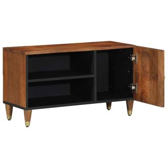 Berkfield Home TV Cabinet Honey brown Solid mango wood, Engineered wood