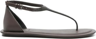 Brunello Cucinelli Sandali con decorazione - Marrone