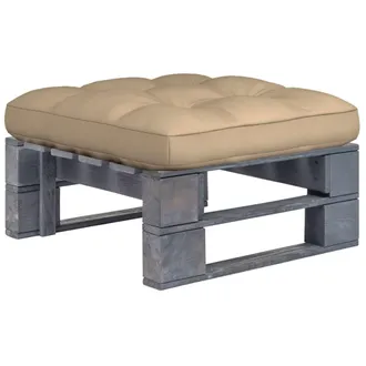 vidaXL Otomana De Jard&iacute;n De Palets Madera De Pino Impregnada Gris Vidaxl