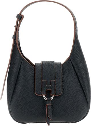 Hogan Black Trend Mini Leather Shoulder Bag