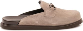 Ferragamo Beige Slip On Slides