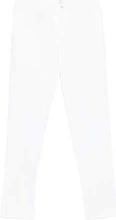 Kiton cotton tapered trousers - White