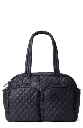 MZ Wallace Nik Quilted Nylon Duffle Bag in Black at Nordstrom
