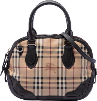 Burberry Pre-owned Burberry Small Haymarket Check Coated Canvas Orchard Bowling Bag Ladies WCLJZT6IWTPDAZF2