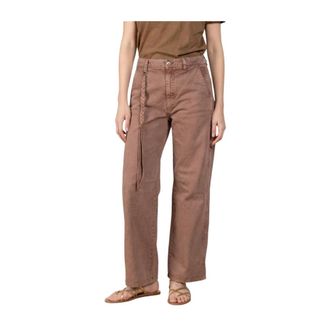 Mason's Valerie Balloon Fit Denim Broek - Dames - Loose Fit Jeans - Roze - 2XS - Denim - Jeans