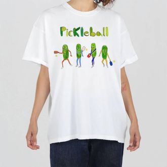 Unfortunate Portrait Pickleball Boyfriend Tee In White