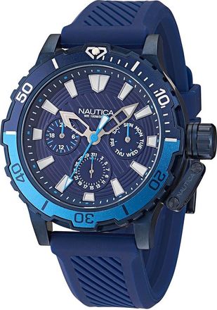 Nautica Glenrock Lagoon Blue Silicone Mens Watch