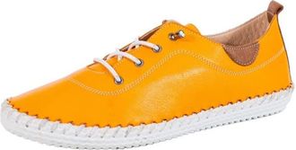 Generic Shoozy Ladies Warm Orange Leather Plimsoll (uk_footwear_size_system, adult, women, numeric, medium, numeric_6)