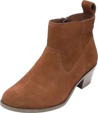 Generic Winter Stylish Winter Women Ankle Boots With Side Zipper Comfortable Round Toe Thick Heel Design For Cold Weather Footwear (Brown, 4. 5)