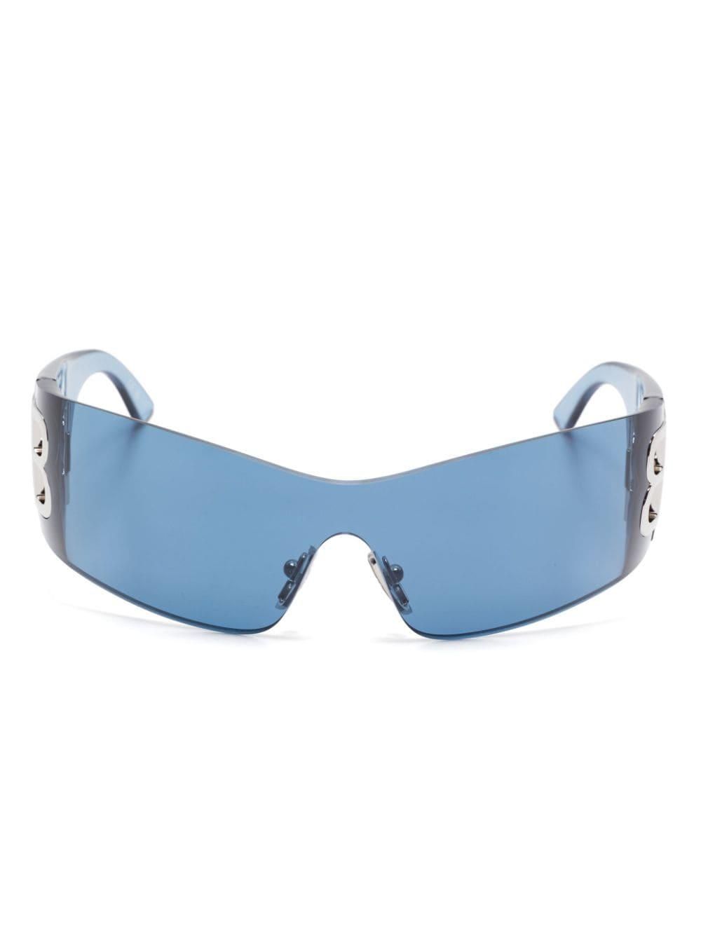 サングラス BALENCIAGA Woman Sunglasses Gnawed Blue BB0324SK 013 Balenciaga BB0324SK 013 - Blue Sunglasses for Woman
