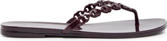 Tory Burch Gemini Jelly Sandals - Burgundy - 10 (IT40.5 / UK7.5)