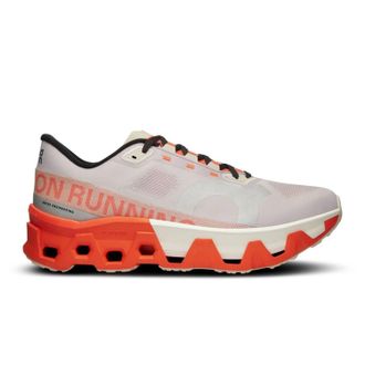 On Mens Cloudmonster Hyper Running Shoes In Mauve/flame