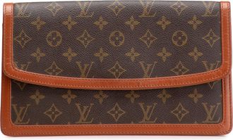 Louis Vuitton Pre-owned Womens Monogram Flap Clutch - Brown Textile - One Size