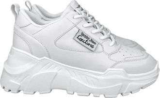 Versace Jeans Couture Logo-Patch Chunky Sneakers - Dames - Sneakers - Wit - 41 EU - Schoenen