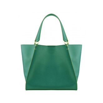 Pourchet Tassen, Dames, Groen, ONE Size, Leer, Grote tas